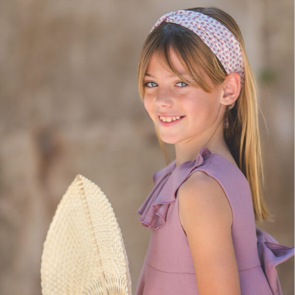 vestido niña lavanda , firma española de moda infantil eve children verano 2024