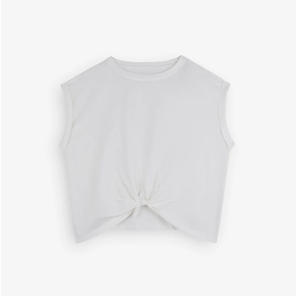 camiseta algodon niña blanca silueta calavera scalpers verano 2024