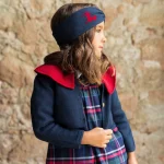 chaqueta bolero marino roja teckel kids chocolate firma española moda infantil invierno 2024/25