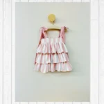 vestido tirantes rayas rosa volantes , eve children verano 2025