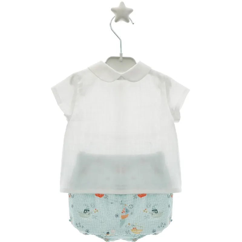 MIC-CNJTO-NIÑO-BOMBACHO-FONDO-MAR conjunto niño camisa manga corta y bombacho fondo mar odette, micolino verano 2025
