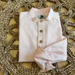 camisa niño babalu rosa vichy puños corazones ,la martinica verano 2025 moda infantil niño