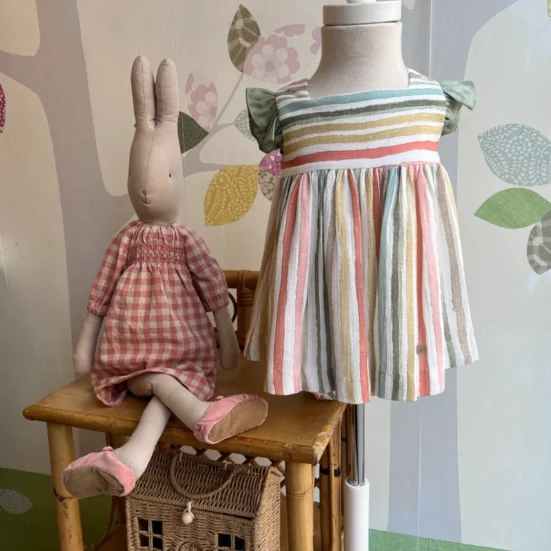 jesusito rayas multicolor salve, martin aranda ropa moda infantil verano 2025