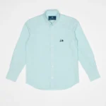 camisa niño vichy turquesa logo moto scotta verano 2025 moda infantil casual