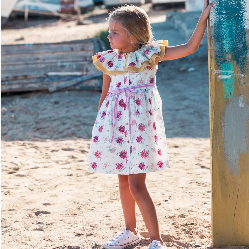 MM-VESTIDO-CUELLO-ACHICORIA vestido cuello achicoria, estampado floral, manuela montero verano 2025