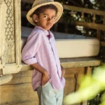 CONJUNTO NIÑO VICHY BUGANVILLA MERLIN, YOEDU, VERANO 2025 MODA INFANTIL