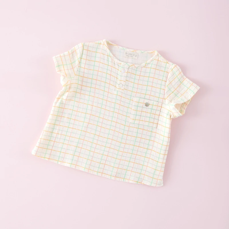 MCA-17-CAMISA-NIÑO-CUADRITO-COLORIN camisa niño cuadrito colorin, mi canesu verano 2025