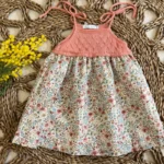 vestido florecitas combinado punto coral, paloma de la o, verano 2025