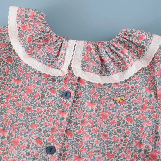 CAMISA CUELLO VOLANTE LIBERTY MINI CLARISSA, MI CANESU INVIERNO 2025