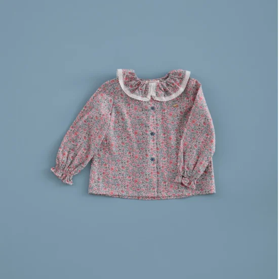 CAMISA CUELLO VOLANTE LIBERTY MINI CLARISSA, MI CANESU INVIERNO 2025