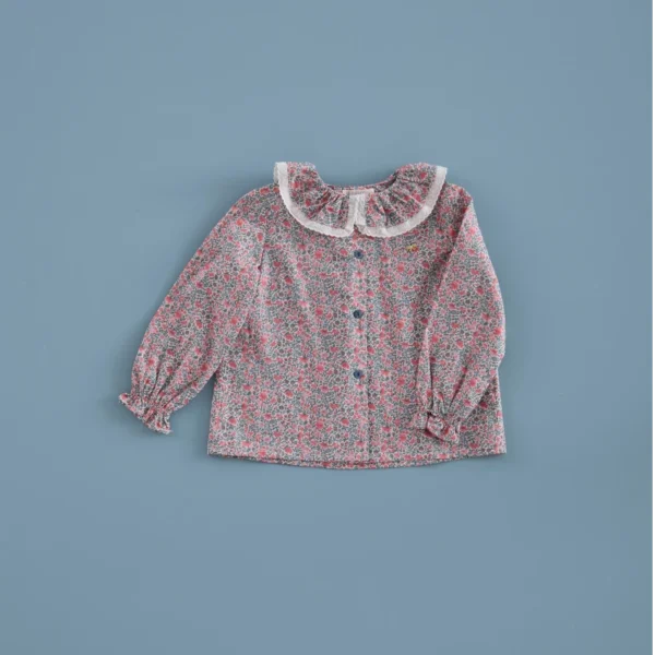 CAMISA CUELLO VOLANTE LIBERTY MINI CLARISSA, MI CANESU INVIERNO 2025