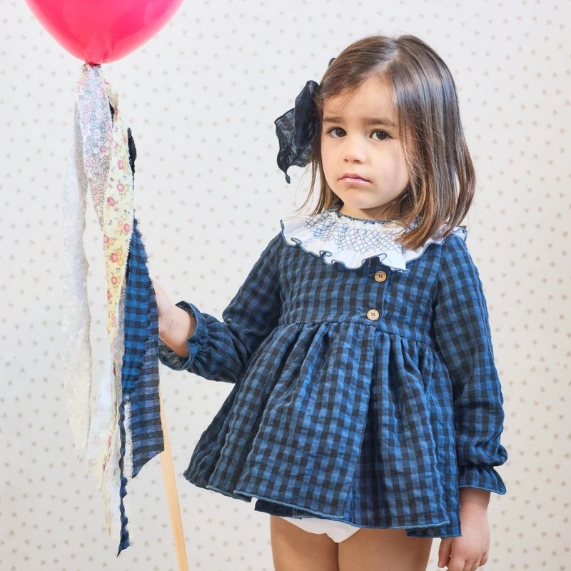 10159-jesusito-marine-vichy-azul jesusito la marine vichy azul, la martinica, invierno 20025, moda infantil española