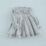 vestido minivichy azul denim, mi canesu invierno 2025