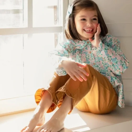 PANTALON VOLANTE MIEL, MI CANESU, INVIERNO 2025, MODA INFANTIL ESPAÑOLA