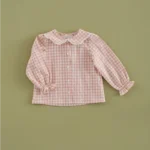 camisa petalos vichy colorete, mi canesu, invierno 2025, moda infantil española