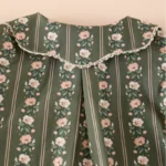camisa petalos raya flor musgo, mi canesu, invierno 2025