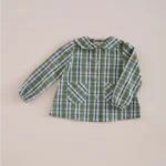 blusa cuelllo bobo tartan verde , mi canesu, invierno 2025