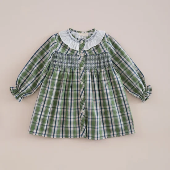 vestido smock tartan verde, mi canesu invierno 2025