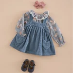 CAMISA NIÑA CUELLO VOLANTE MICROPANA BOUQUET,MI CANESU INVIERNO 2025, MODA INFFANTIL ESPAÑOLA