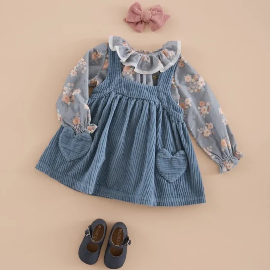 CAMISA NIÑA CUELLO VOLANTE MICROPANA BOUQUET,MI CANESU INVIERNO 2025, MODA INFFANTIL ESPAÑOLA