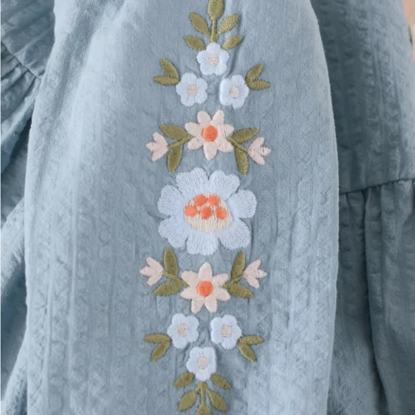 vestido bordado jaretas acero, mi canesu, invierno 2025