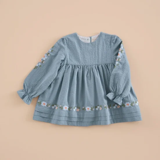 vestido bordado jaretas acero, mi canesu, invierno 2025