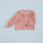 camisa niña engomada gasa florecita geométrica, mi c anesu, invierno 2025