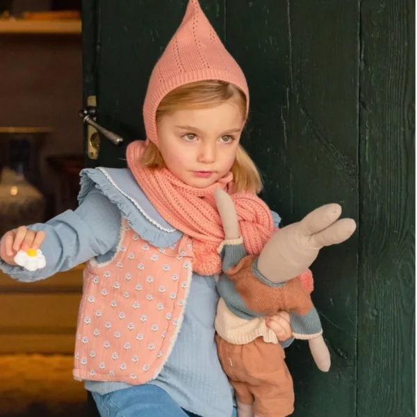 chaleco gasa florecita geométrica, mi canesu, invierno 2025,moda infantil española