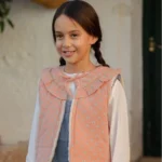 chaleco gasa florecita geométrica, mi canesu, invierno 2025,moda infantil española