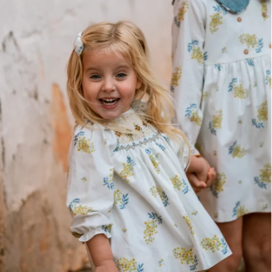 jesusito punto smock nido de abeja, colección mimosa, manuela montero, invierno 2025, moda infantil española