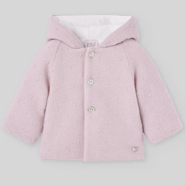 chaqueton abrigo malva erizo paz rodriguez, invierno 2025, moda infantil española bebe