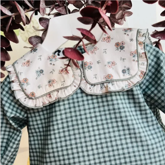 pelele vichy petit flowers, la martinica, invierno 2025, moda infantil española