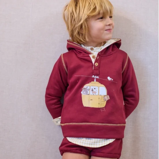 conjunto bombacho granate y camisa cuadros mostaza, real la martinica invierno 2025