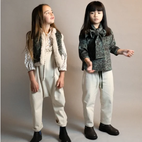 pantalon denim crudo mia lia, invierno 2025 moda infantil española