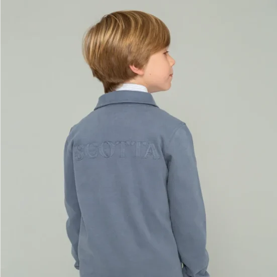 polo azul denim sccotta invierno 2025