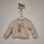 sudadera unisex conejo con globo corazon, mia y lia , invierno 2025, moda infantil española