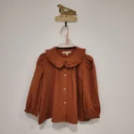 blusa topos teja mia y lia , invierno 2025, moda infantil española