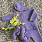 conjunto bebe niña punto malva, martin araanda