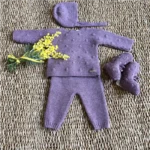 conjunto bebe niña punto malva martin aranda