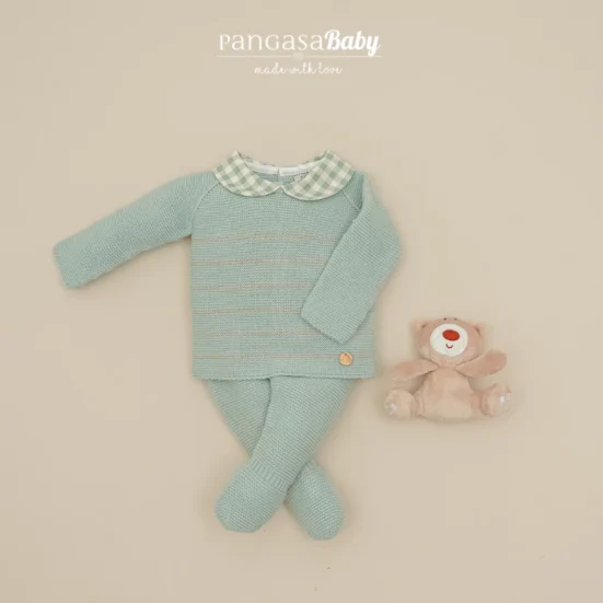 conjunto polaina cuello vichy, pangasa invierno 2025,primeras puestas bebe