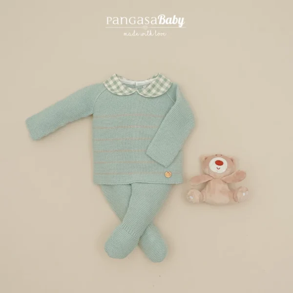 conjunto polaina cuello vichy, pangasa invierno 2025,primeras puestas bebe
