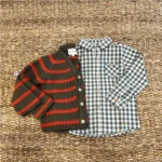 camisa niño vichy verde, be more kids, invierno 2025, moda infantil española