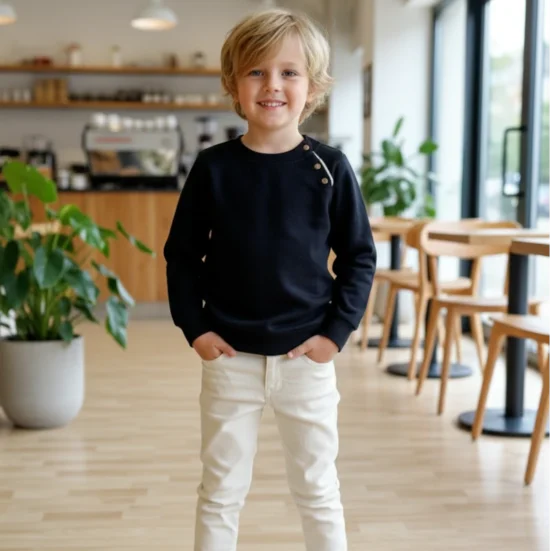 sudadera negra niño burgundy manuela montero outlet